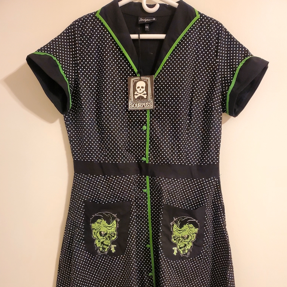 NWT! SOURPUSS FRANKENSTEIN DRESS! XXL
